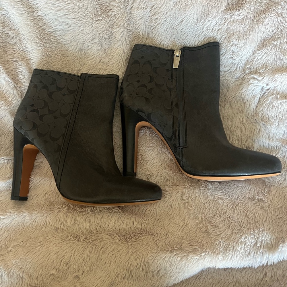 Coach Ankle Heeled Boots